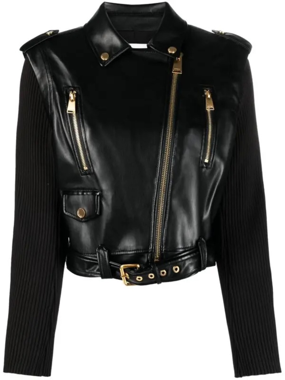 Jonathan Simkhai Belene Jacket Vegan Leather Knit Sleeves Size M - Picture 7 of 16
